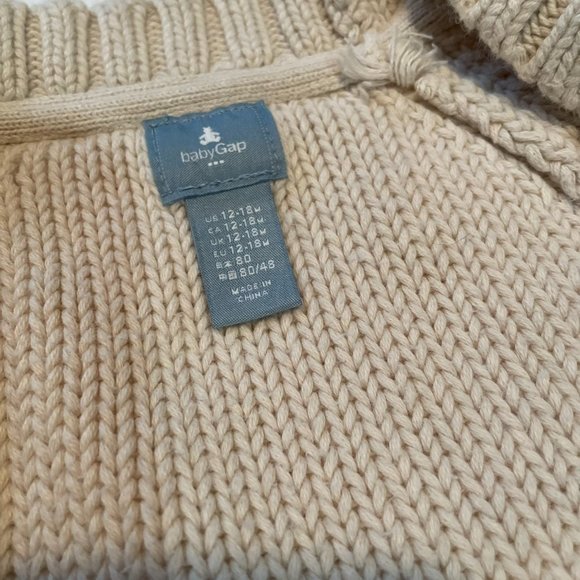 baby GAP 12-18m cardigan - beige - Picture 2 of 2
